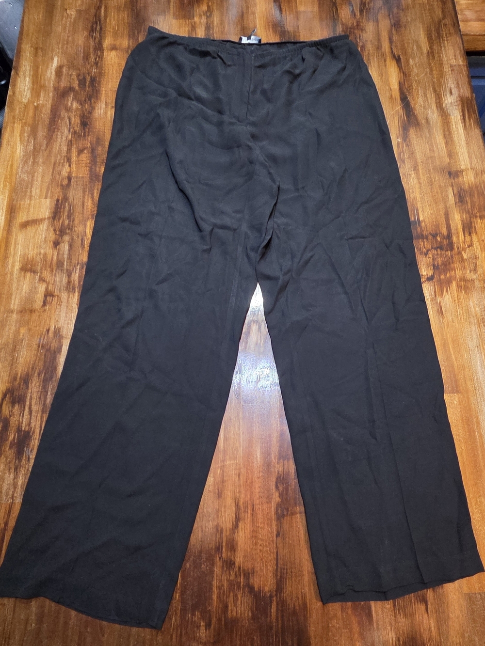 Eileen Fisher Sheer Black wide leg pants S Preppy Designer